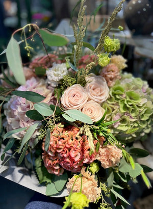 SEASON PEACH-bouquet de saison avec couleur pêche