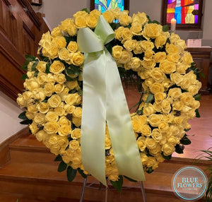 Couronne de fleurs deuil 