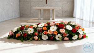 Gerbe de fleurs deuil 